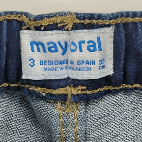 Mayoral Boys Blue Denim Jeans Size 3 - Picture 7 of 9